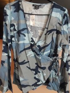 Womens Brand New Camo Wrap top